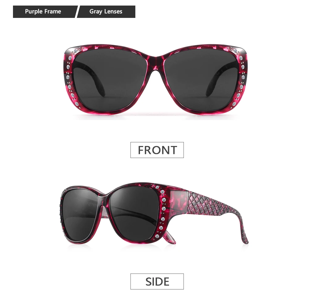 CRIXALIS Fit Over Cover Brillen Multifunktions-Sonnenbrille Damen Übergroße Fahrbrille Sonnenbrille UV-Schutz – Detail 8