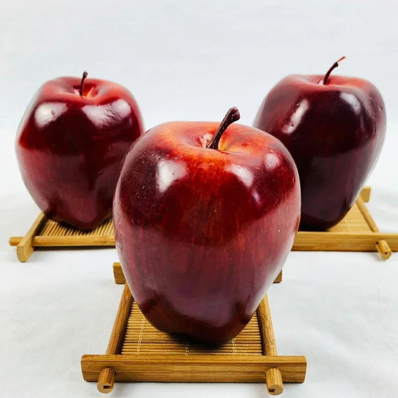 12 Uds manzanas artificiales fruta realista falsa decoración realista fiesta Festival boda cocina hogar fotografía decorativa Prop