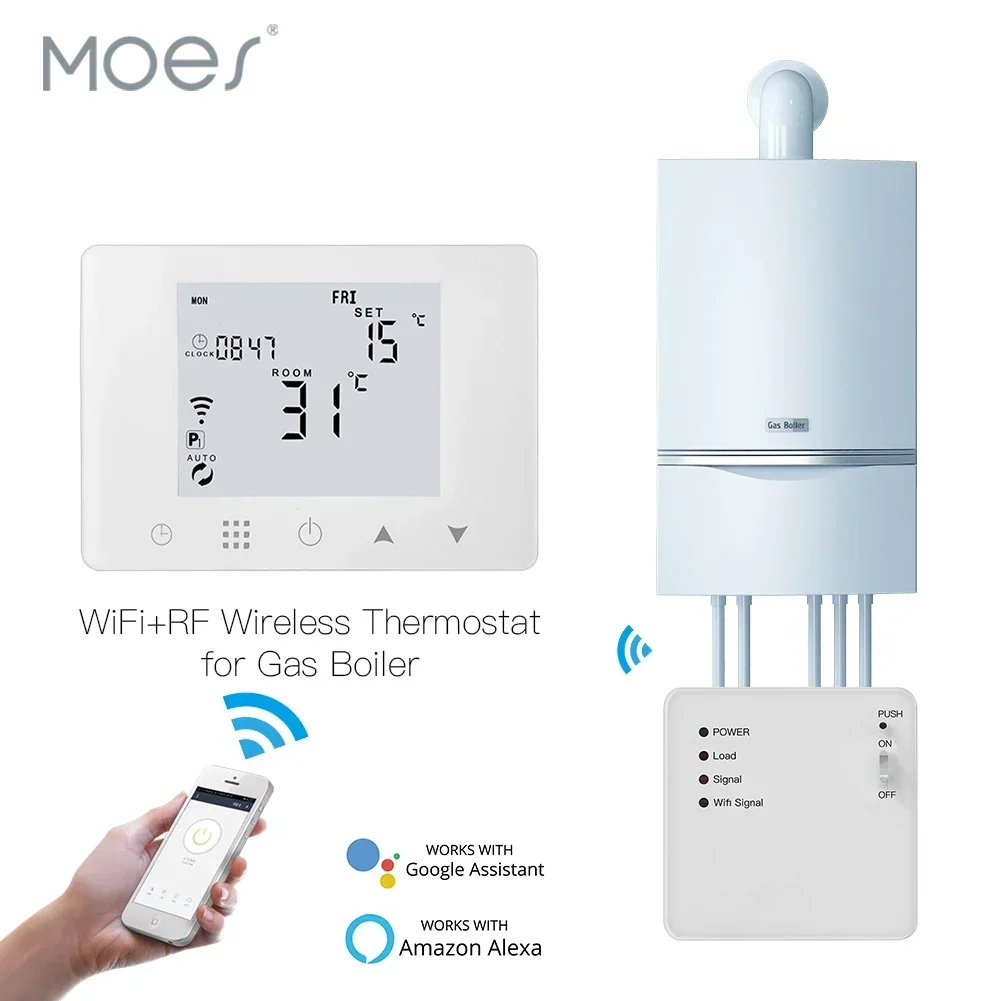 WiFi Smart Thermostat Wall-Hung Electric Underfloor Heating Temperature Controller Work with Alexa Google Home