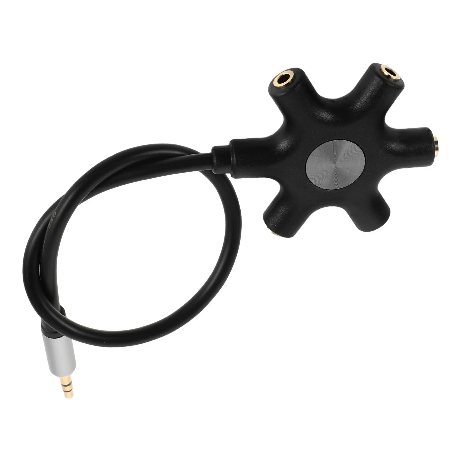 Audio Splitter Cable 5-Port Multi Headphone Jack Adapter Sharing Music for Smartphones Tablets Laptops High Fidelity Stereo