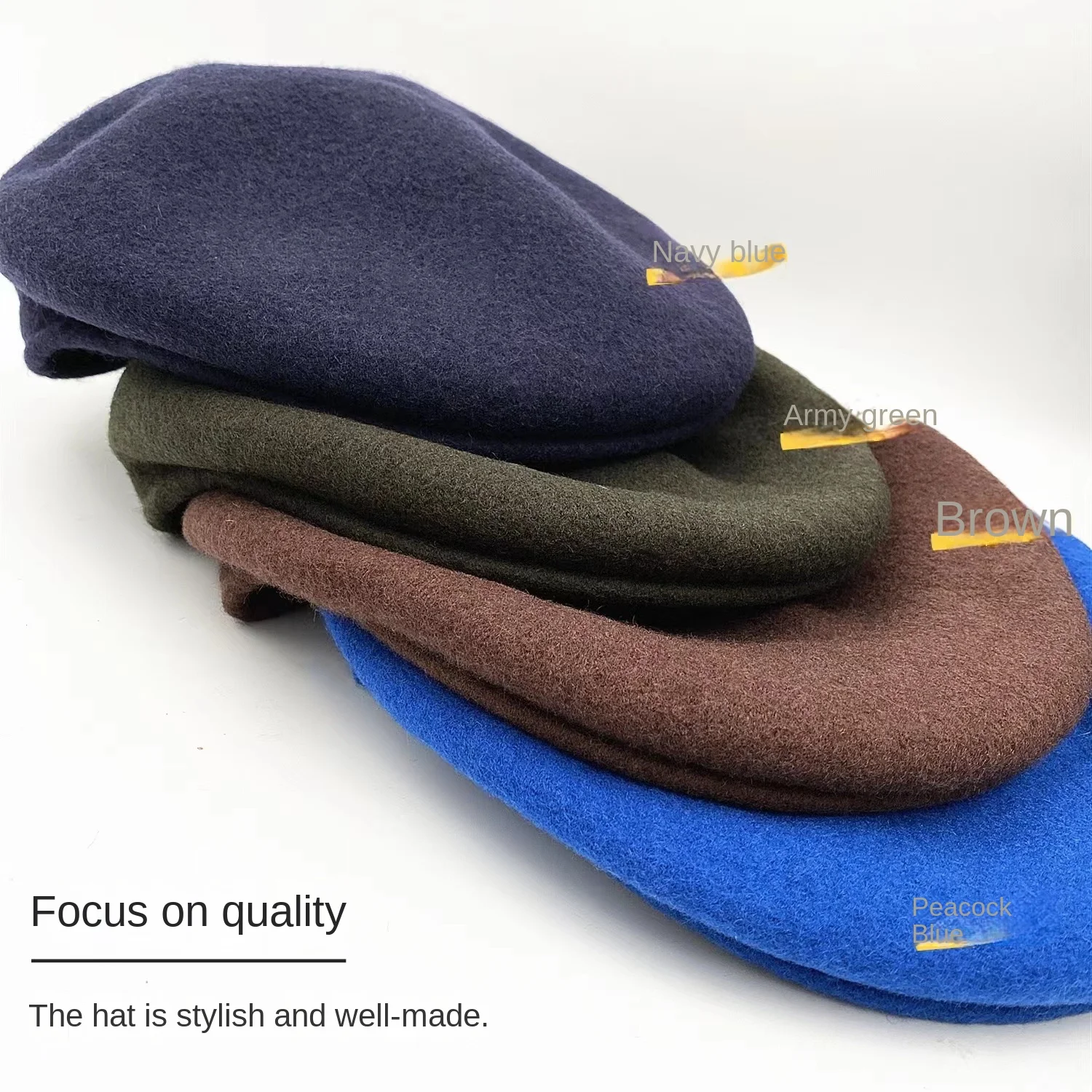 Neue Ankunft Männer Frauen Caps Baskenmütze Mädchen Casquettet Französisch Künstler Wolle Beanie Hut Vintage Plain Elegante Hotsales – Detail 9