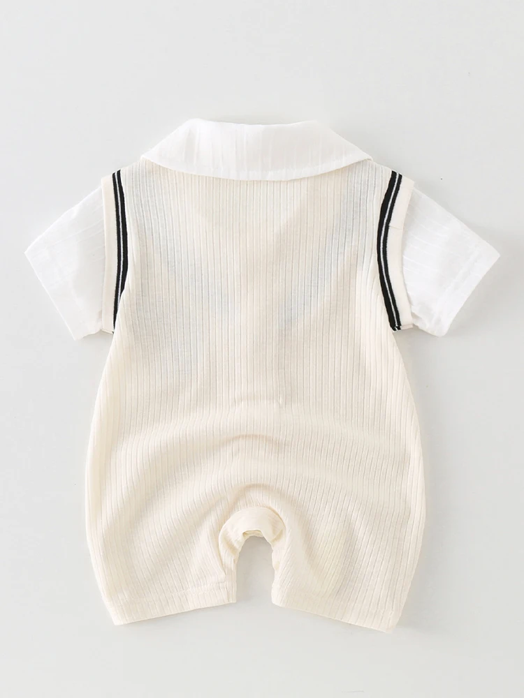 ملابس أطفال بدلة صيفية رفيعة للأولاد بدلة صيفية بأكمام قصيرة بدلة صيفية للكلية مائة يومية