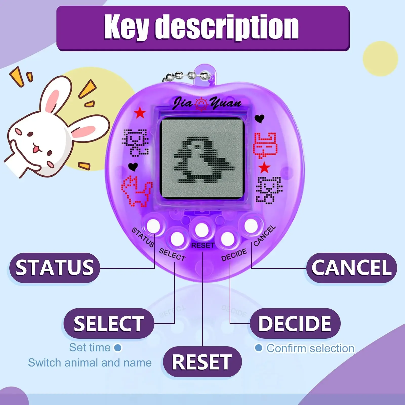 เด็กสัตว์เลี้ยงอิเล็กทรอนิกส์เกม Tamagotchi เกมคอนโซลเกมมือถือของเล่นรัสเซียต้นฉบับเยอรมันสเปนภาษาโปลิชคํา Virtual Digital Pet Toy