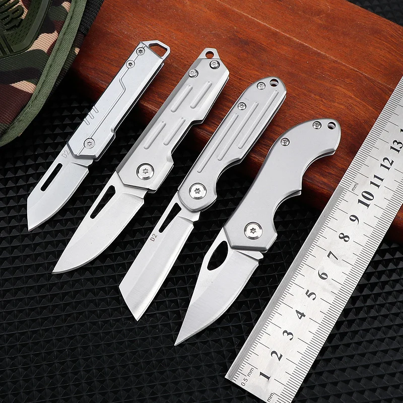 Portable Folding Pocket Knife with Stainless Steel Blade, Outdoor Travel Camping Tools, Keychain, Pendant, Holiday Gift