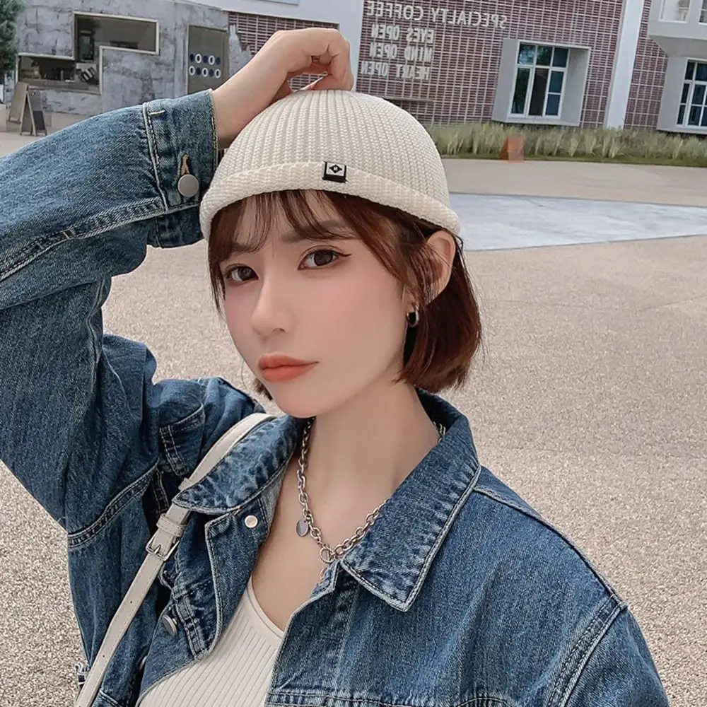 Soft Knitted Hat Windproof Thickened Skullies Beanies Cap Cold Cap Ear Protection Pullover Hat Outdoor