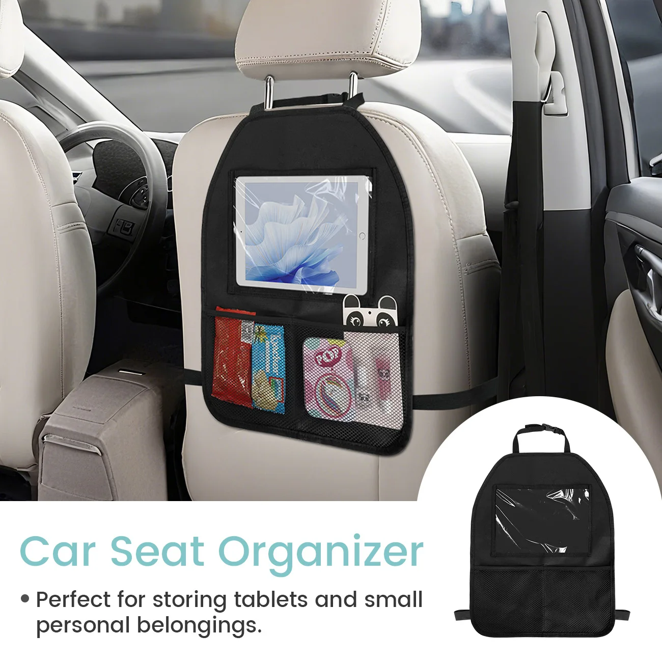 

Органайзер на спинку автомобильного сиденья 600D, 2 кармана для хранения, защита от грязных ног детей, аксессуары для путешествий