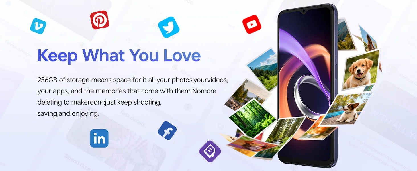 DOOGEE Note56 Plus entsperrtes Android 16 Handy, 48 GB + 256 GB/2 TB TF Erweiterung, 6,5 Zoll HD+ 90 Hz Display, 6150 mAh