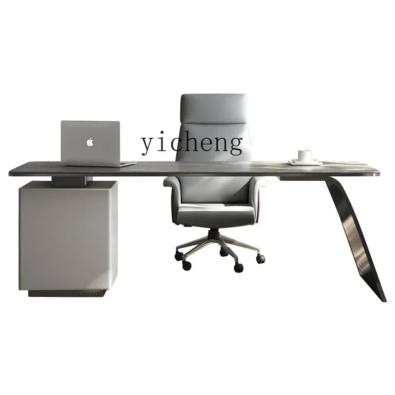 H19- light luxury modern home desk Italian minimalist computer desk study boss desk