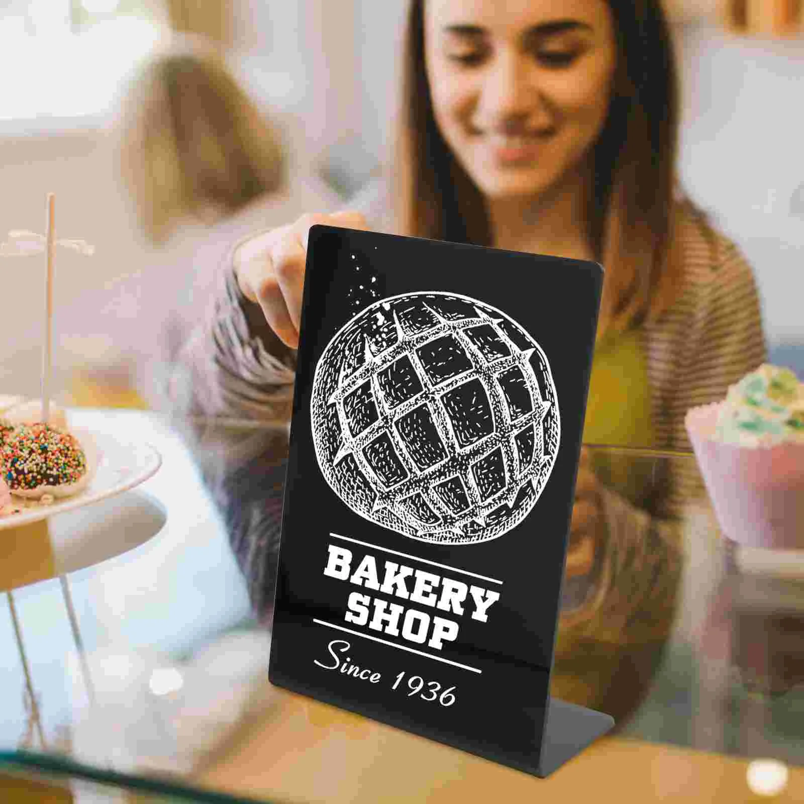 Table Hand Drawn Small Blackboard Writing for Shop Mini Chalk Signs Acrylic Top Easel