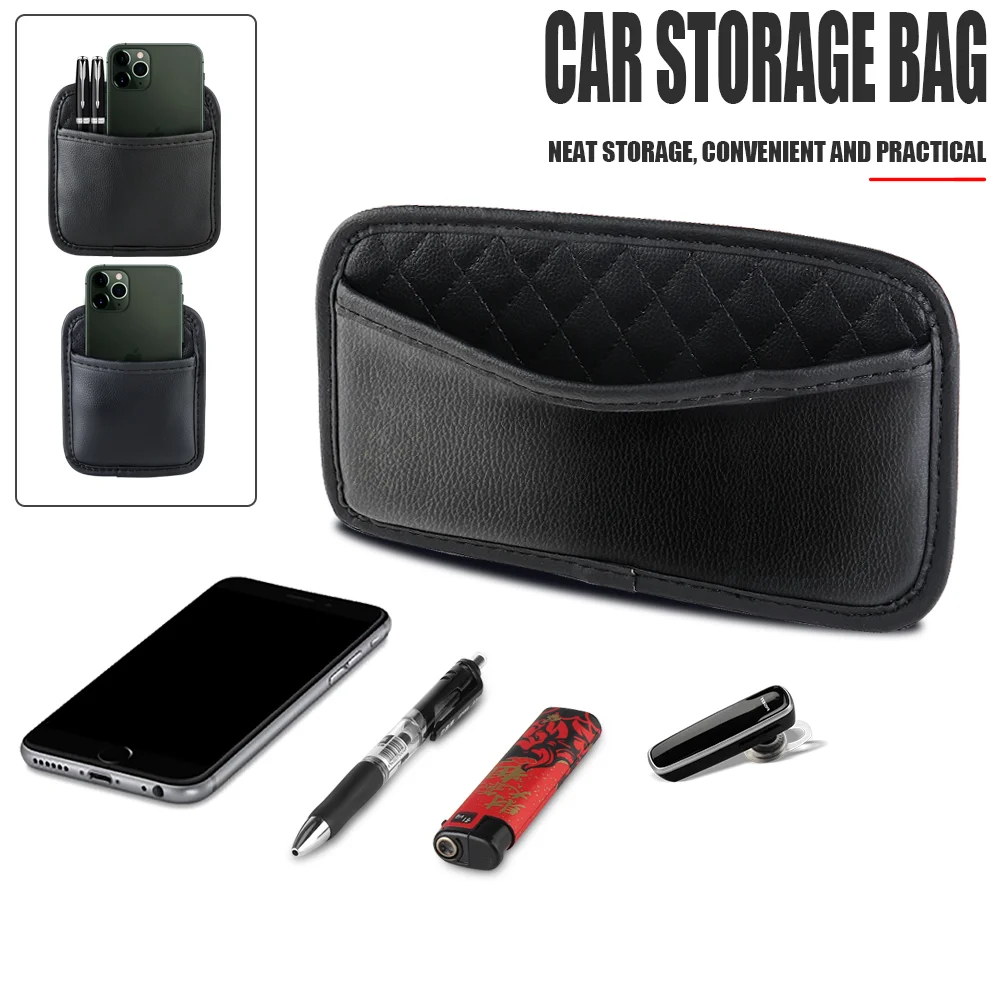 1 قطعة جديد بولي Leather الجلود سيارة تخزين جيب المقعد الخلفي/الباب/وحدة التحكم المركزية للأشياء الصغيرة سيارة حقيبة التخزين العالمي لجميع المركبات #1