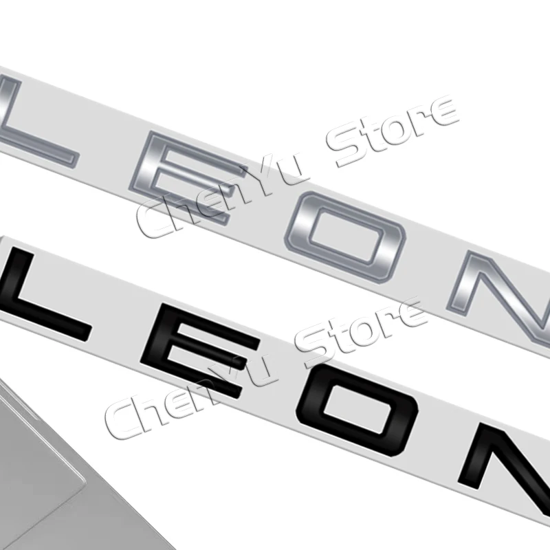 For Leon MK1 MK2 MK3 MK4 MK5 MK6 Letter Emblem 3D Decals Sticker Rear Trunk Badge Logo Copper Color Metal Accessories - view 3