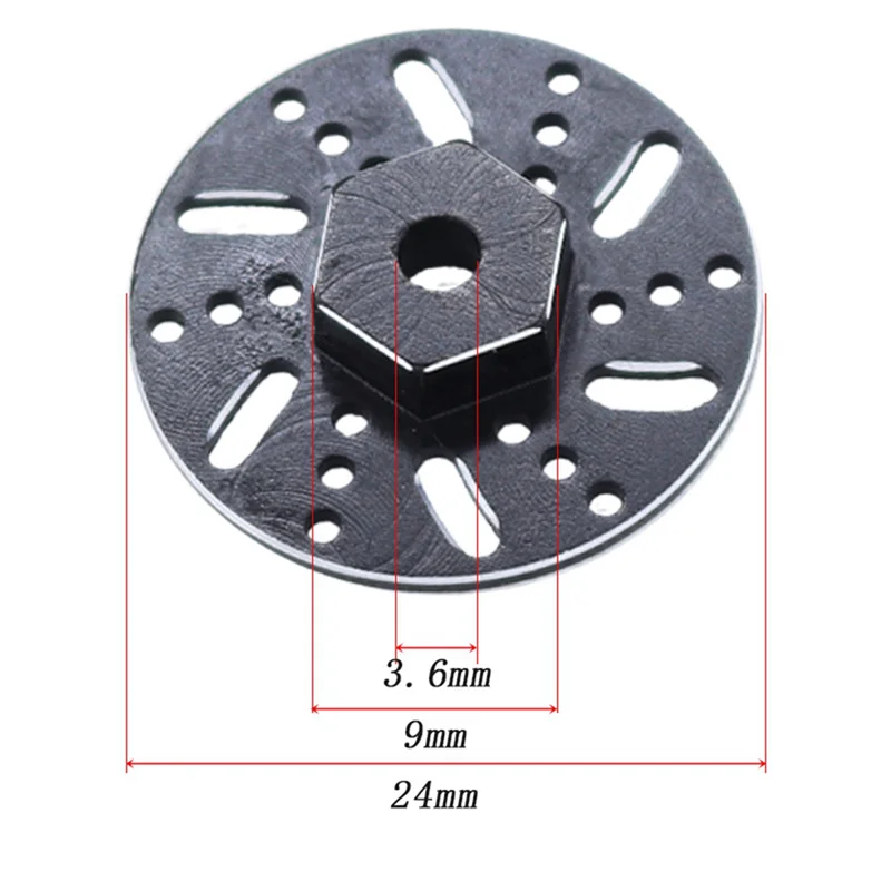 Adaptateur de disque de frein hexagonal de roue en métal, pièces de mise à niveau de voiture RC, Xenon 1603, SG1603, SG1604, UD1601, UD1603, UD1604, 1/16, 3, 9mm, 4 pièces