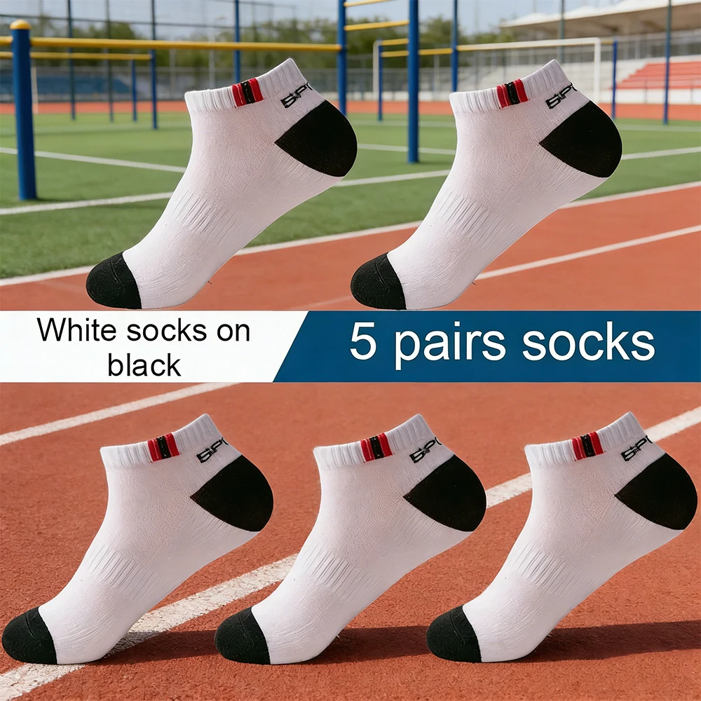

5 Pairs/lot Spring Autumn Men's Long Tube Cotton Socks Men Sweat-absorbent Casual Deodorant Sports Socks Meias Wholesale
