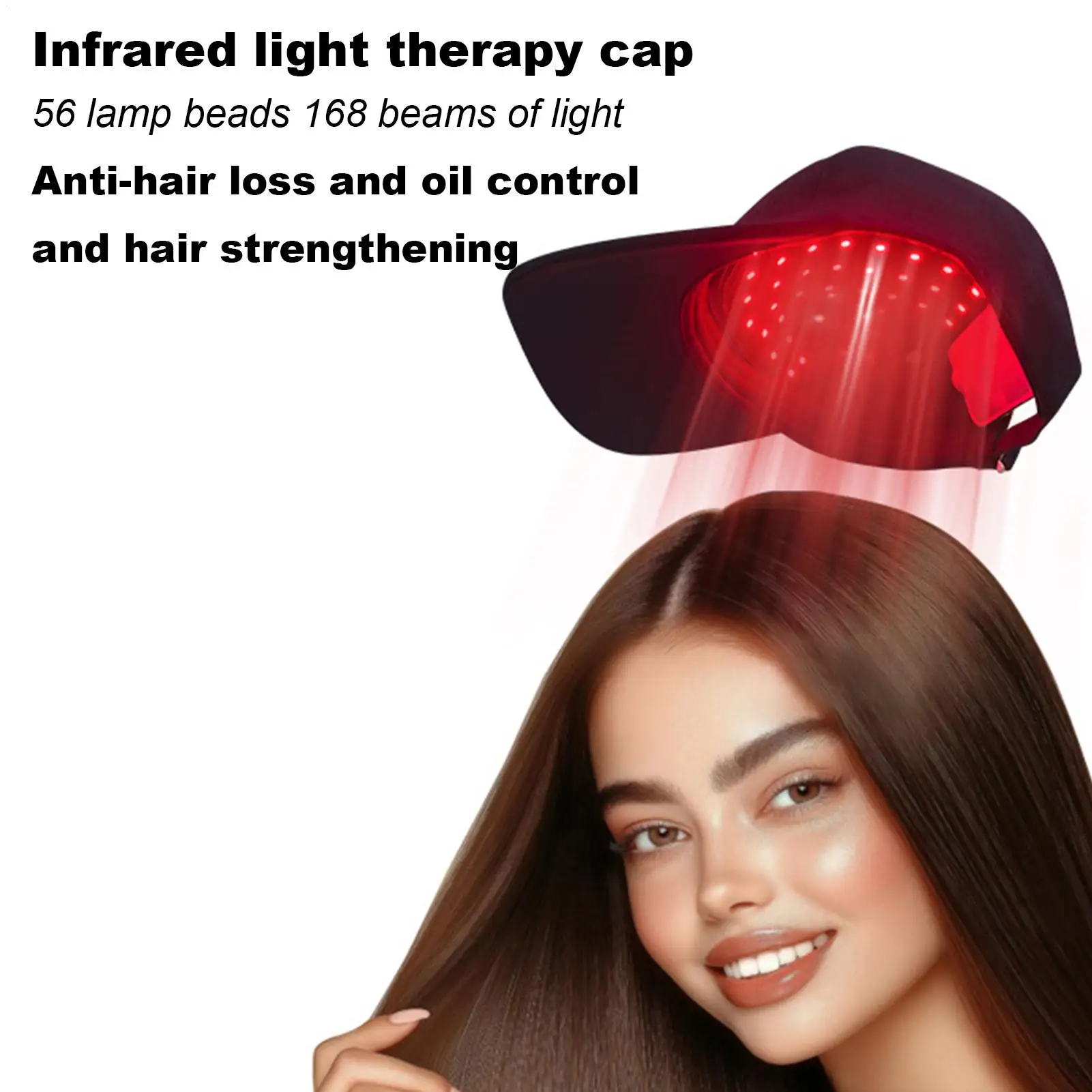 

Red Light Cap for Hair Regrowth LED Wireless Rechargeable Device Red Light Hair Cap for Women Men Daily Level Outdoor Indoor