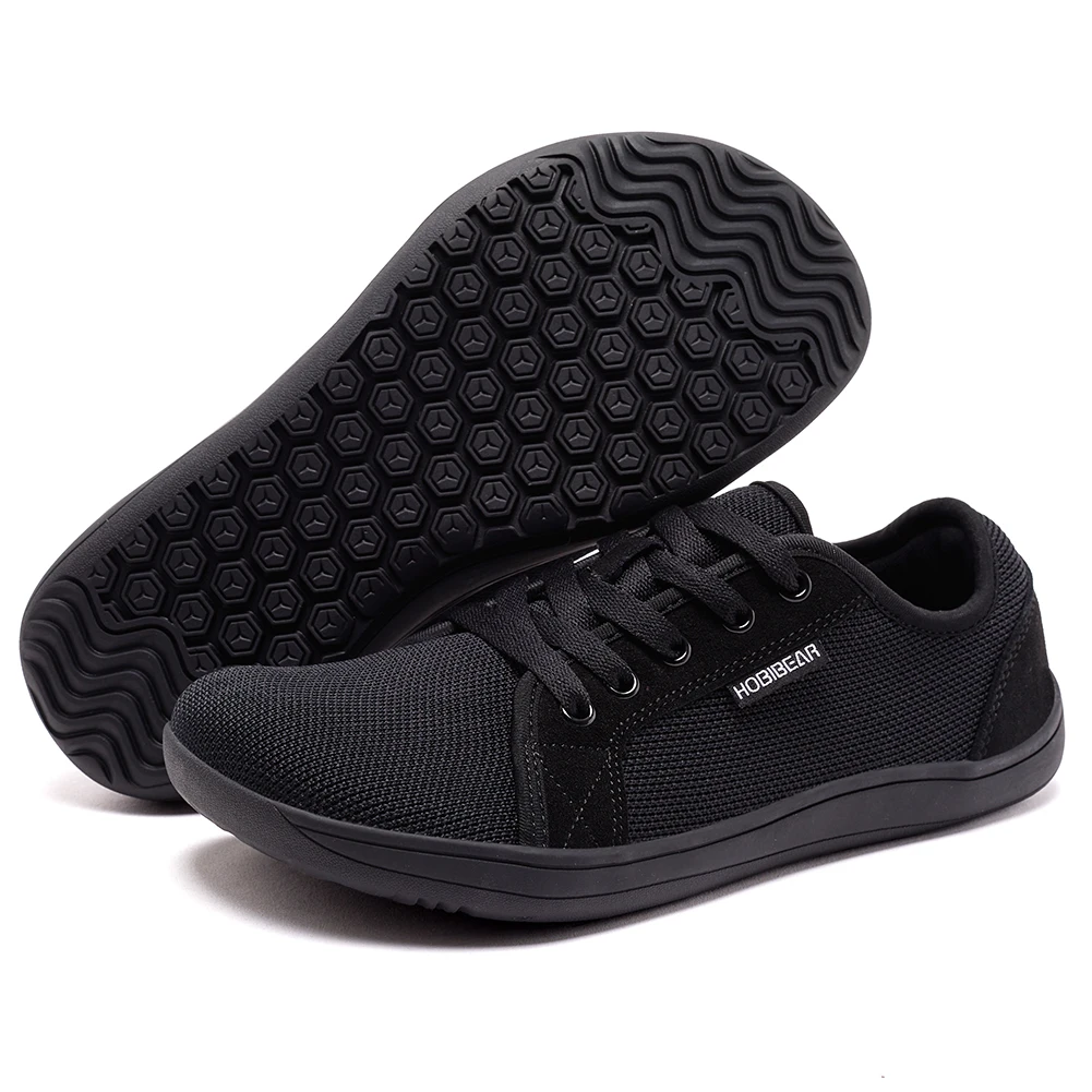 HOBIBEAR Zapatos anchos y descalzos unisex para hombres y mujeres, zapatos para caminar minimalistas para correr al aire libre, ligeros y transpirables