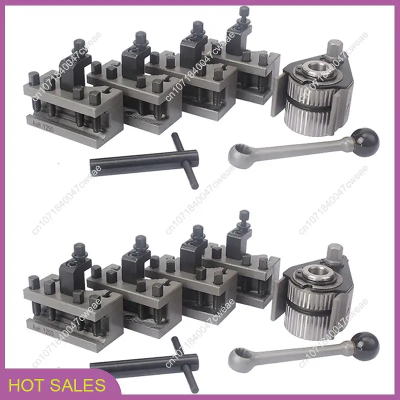 

2X Lathe Quick Change Tool Post Set WM210V&WM180V&0618 12X12mm Tool Rest For Swing Over Bed 120-220Mm-A98U