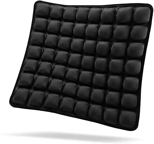 

Inflatable Air Cushion Seat Pad for Car Office Wheelchair - Breathable Comfort & Pressure Relief, 18x16x1in Black