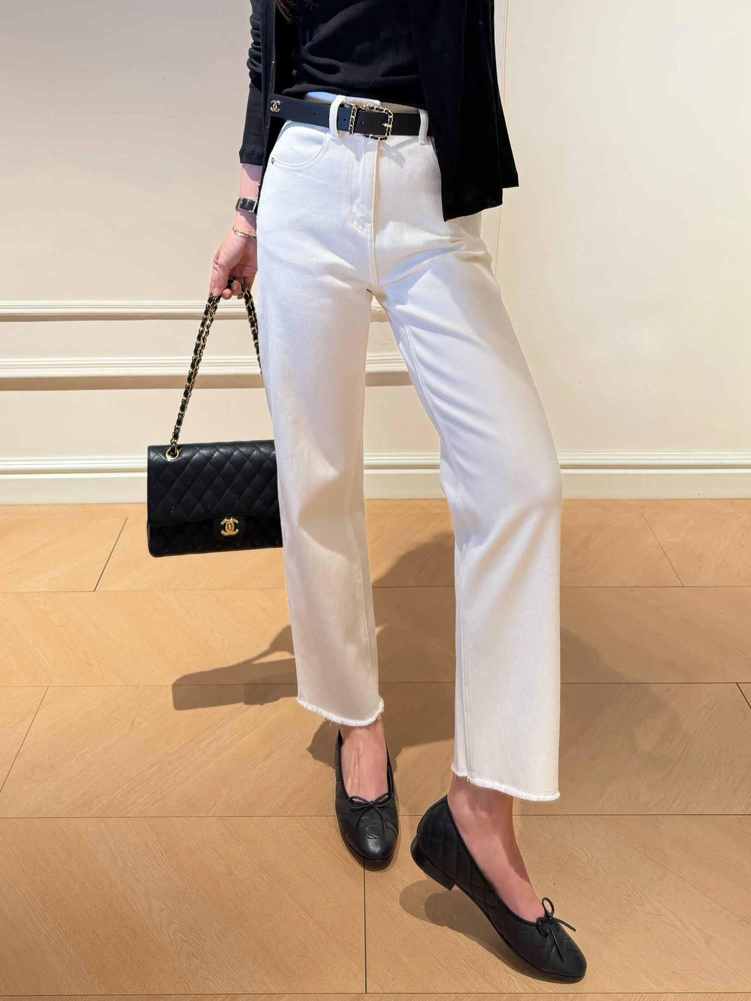 

Cao Daman High Waist Straight Leg Jeans Women's Vintage High Elasticity Cotton Denim Spring Season Skin-friendly Breathable