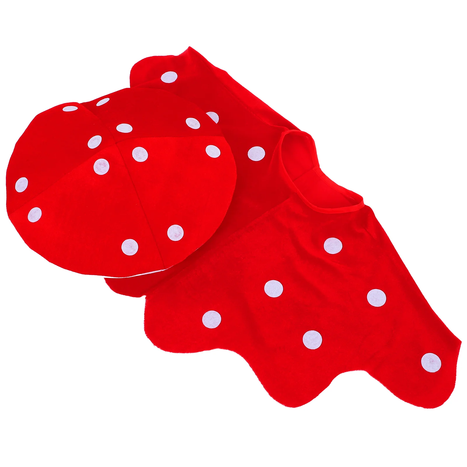 Mushroom Hat Shawl Set Halloween Bucket Dress Adult Costume Cosplay Costumes Red Kids Infant Baby Child