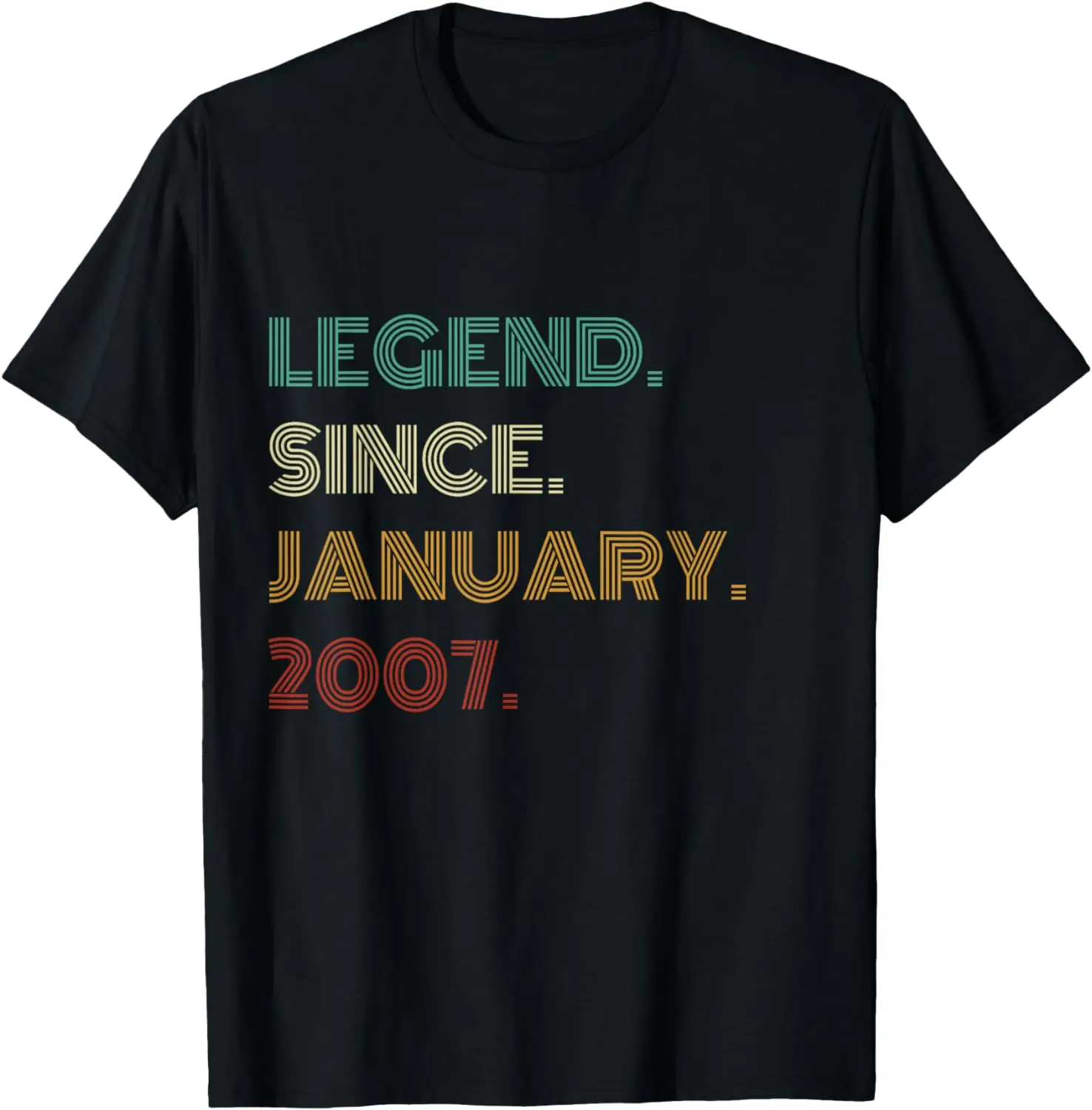 

17 Years Old Legend Since January 2007 17th Birthday T-Shirt