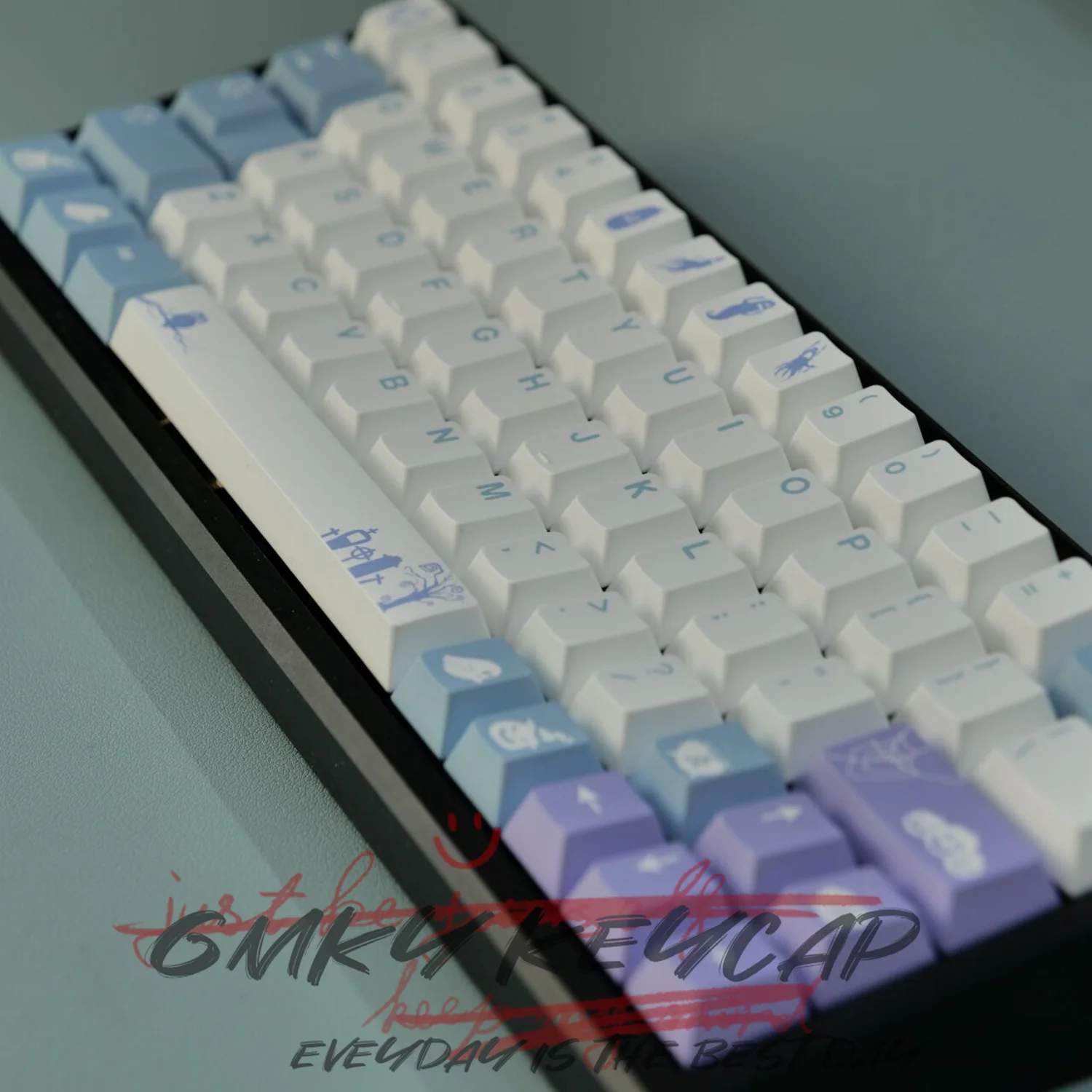 GMKY Gracie Keycaps Cherry PBT Dye-Subtion Keycaps Cherry Profile For Mechanical Gaming Keyboard