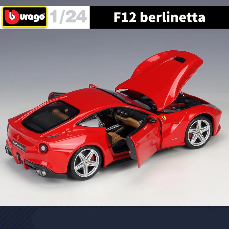 Bburago 1:24 Ferrari F12 Berlinetta Alloy Sports Car Model Diecast Metal Race Car Model High Simulation Collection Kids Toy Gift