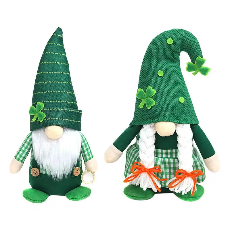 Green Gnome Plush Christmas Faceless Doll With Green Hat Green Leaf Festival Themed Party Supplies Winter Party Sofa Decor