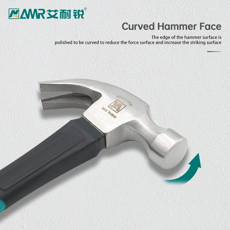 Claw Hammer 8 oz &16 oz Fiberglass General Purpose Claw Hammer, Soft Nonslip Handle & Heat Treated Head