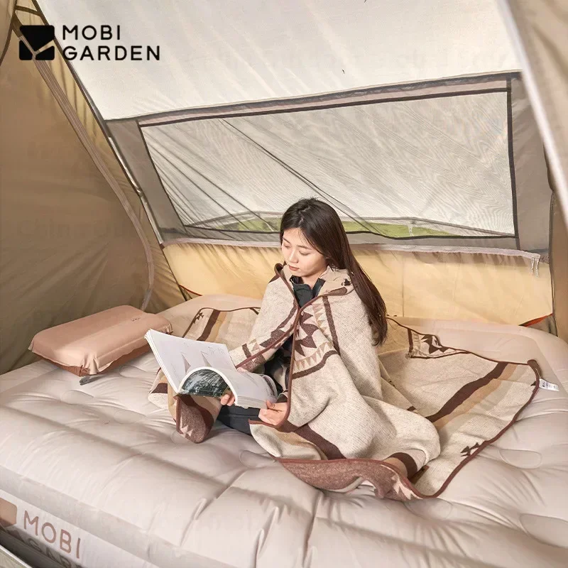 MOBI GARDEN ShiJia 6 Persons Oxford Edition Tent 14㎡ Outdoor Garden Family Picnic Tent 2 Bedrooms 1 Living Room Four Season Tent