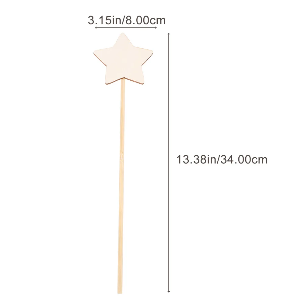 12 قطعة من عصي الجنية الخشبية غير المكتملة للأطفال مجموعة أدوات الرسم اليدوية هدية إبداعية خرافية للديكور