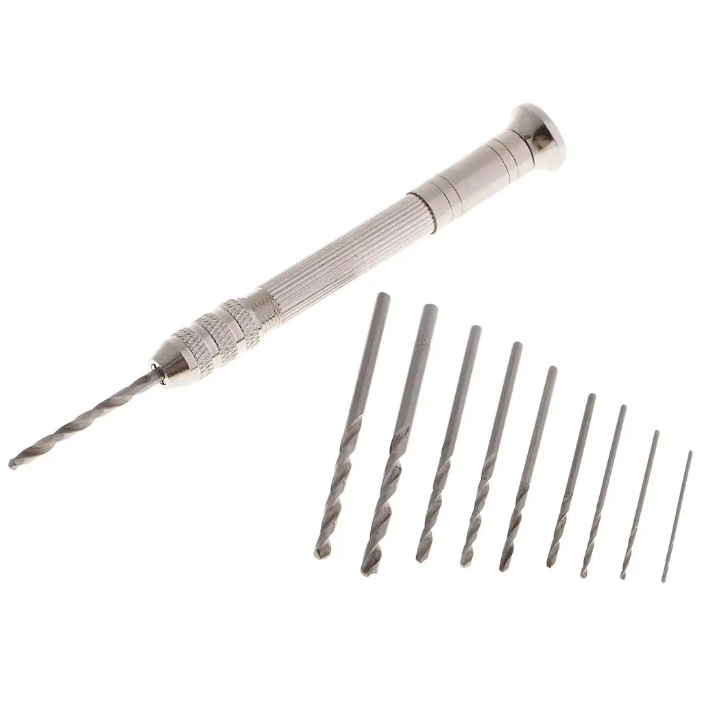 Punte elicoidali multifunzionali da 11 pezzi morsa a perno di precisione Mini punte per trapano a mano Set utensili rotanti