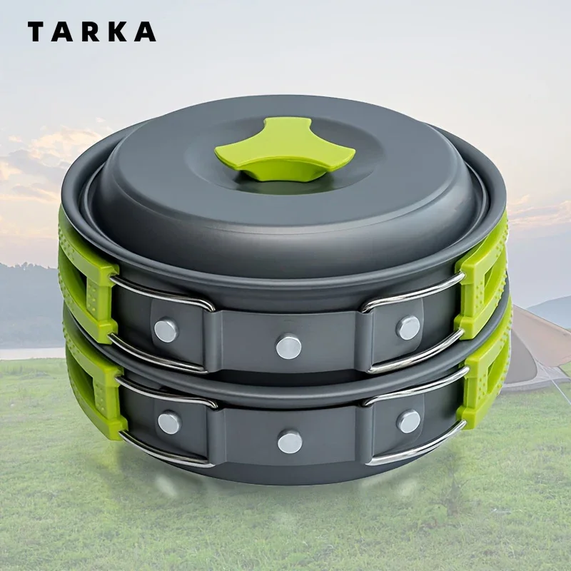 TARKA Camping Pot Set Picnic Cooking Tableware Tourist Wild Cookware Supplies