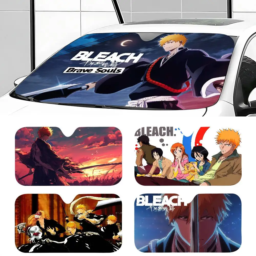 

B-BLEACH A-ANIME Windshield Sun Shade For Car SUV Truck Front Window Sun Shade Accessory Visor Protector Shield Cover
