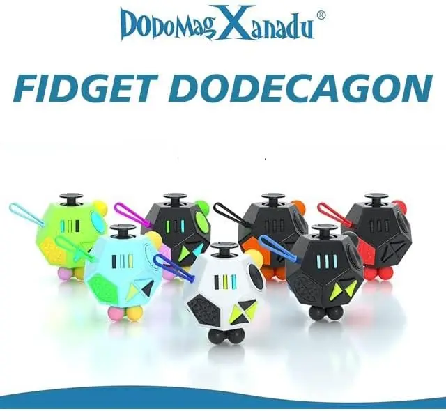 Fidget Dodecagon – ลูกบาศก์ของเล่น Fidget 12 ด้านบรรเทาความเครียดและความวิตกกังวล Anti Depression Cube สําหรับเด็กและผู้ใหญ่