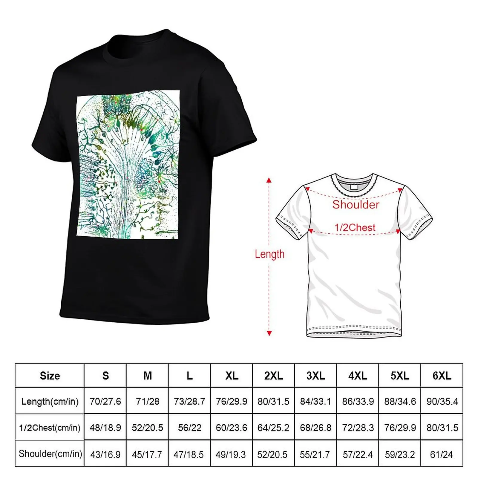 Human Purkinje Nerve Cells T-Shirt Breathable Travel T-Shirt