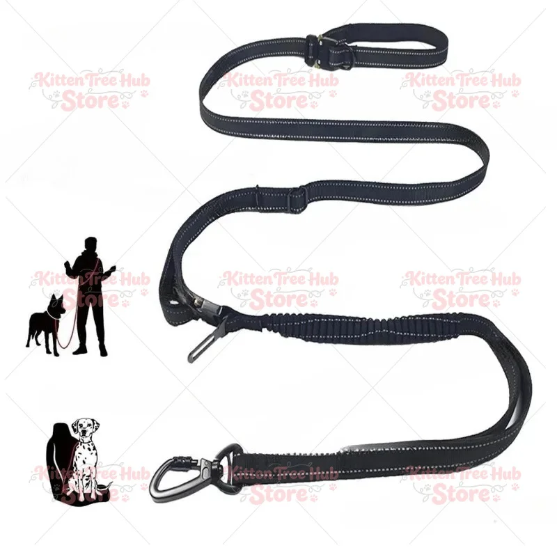 Multifunctional denim pet traction rope Foam handle Anti-strangle hand Free adjustment Traction rope Outdoor oblique span