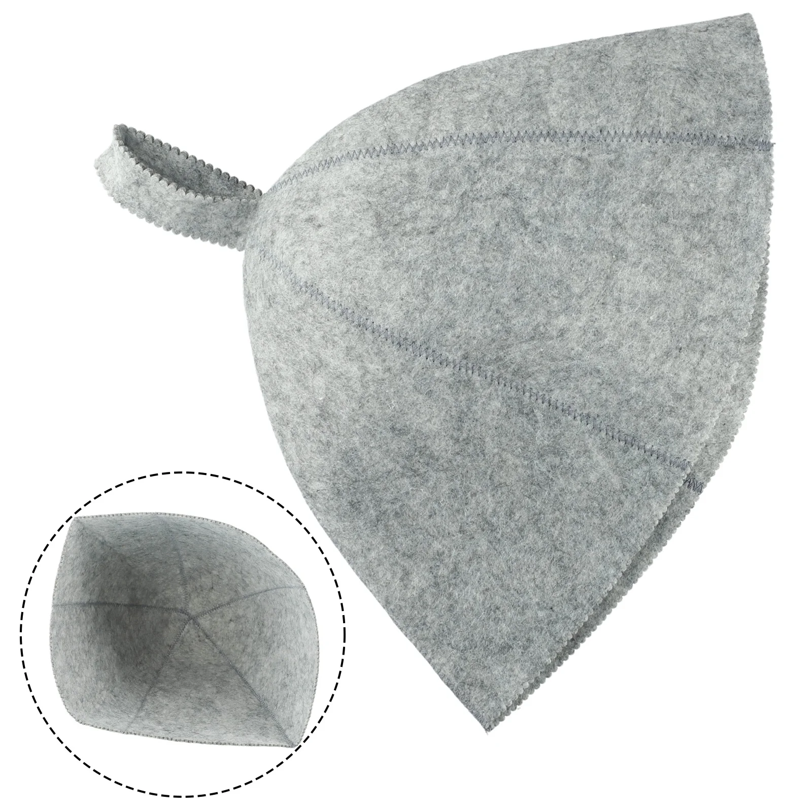 Wool Felt Sauna Hat, Retain Hair\'s Natural Moisture, Prevent Hair Drying, Grey/White Color Options, Suitable for Sauna