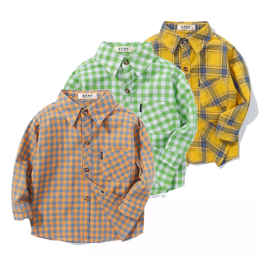 

Teens Boys Cotton Checkered Shirt Kids Casual Plaid Shirt Thin Outerwear 2025 Autumn Stylish Versatile School Children Blouse