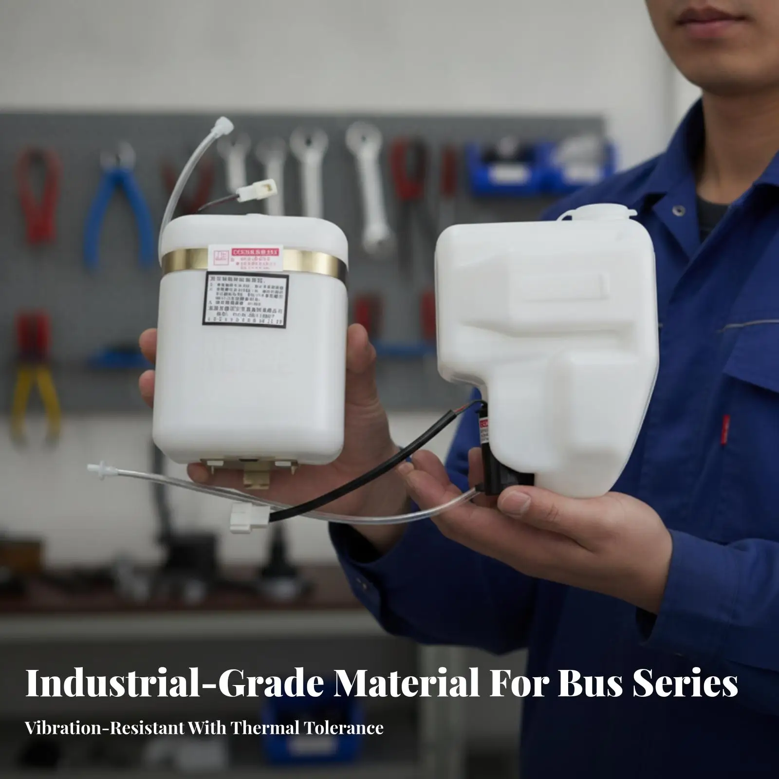 Plastic Windshield Washer Reservoir Assembly for Bus with Built in Pump Connector and Hose for Chaolung Domestic Van