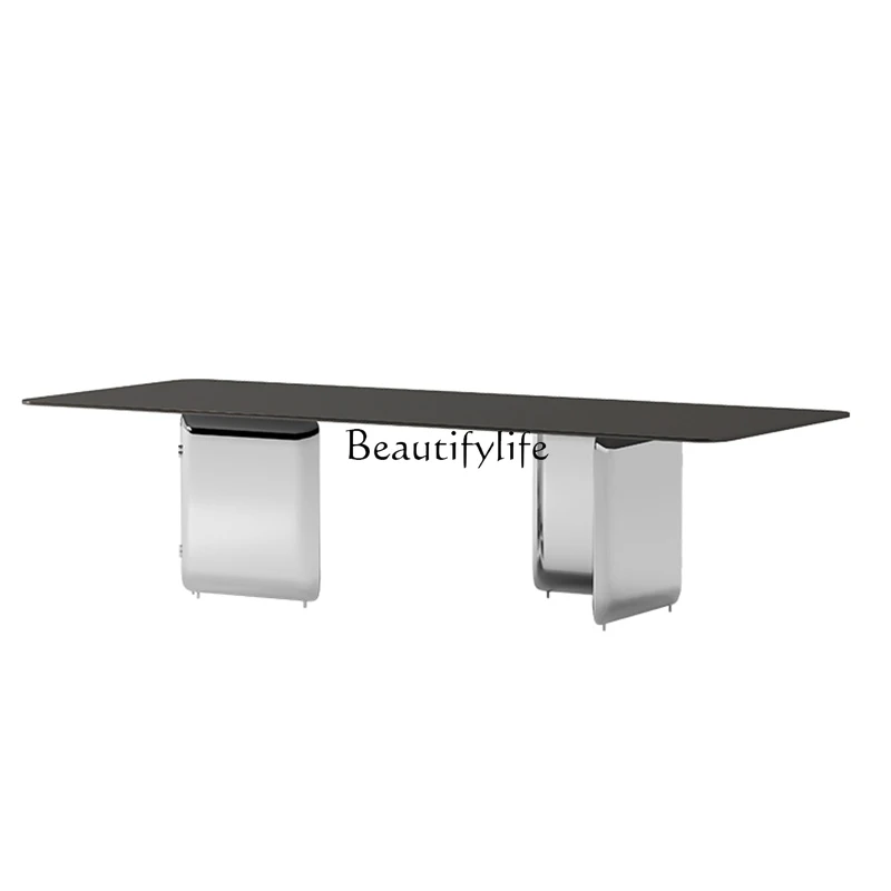 

-Итальянский чайный столик из каменной плиты для гостиной, бытовой настольный светильник, роскошный письменный стол