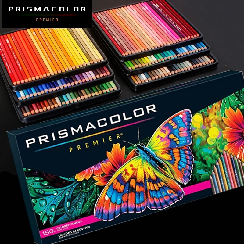 PRISMACOLOR Chuyên Nghiệp Dầu Bút Chì Màu 24/36/48/72/132/150 Màu Lapis De Cor Bút Chì Màu nghệ Sĩ Vẽ Tiếp Liệu