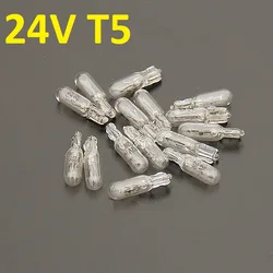 24V  T5  Bulb 1.2W 12V Car Instrument Lights Dashboard Bulb Auto interior warnning light White 4300K