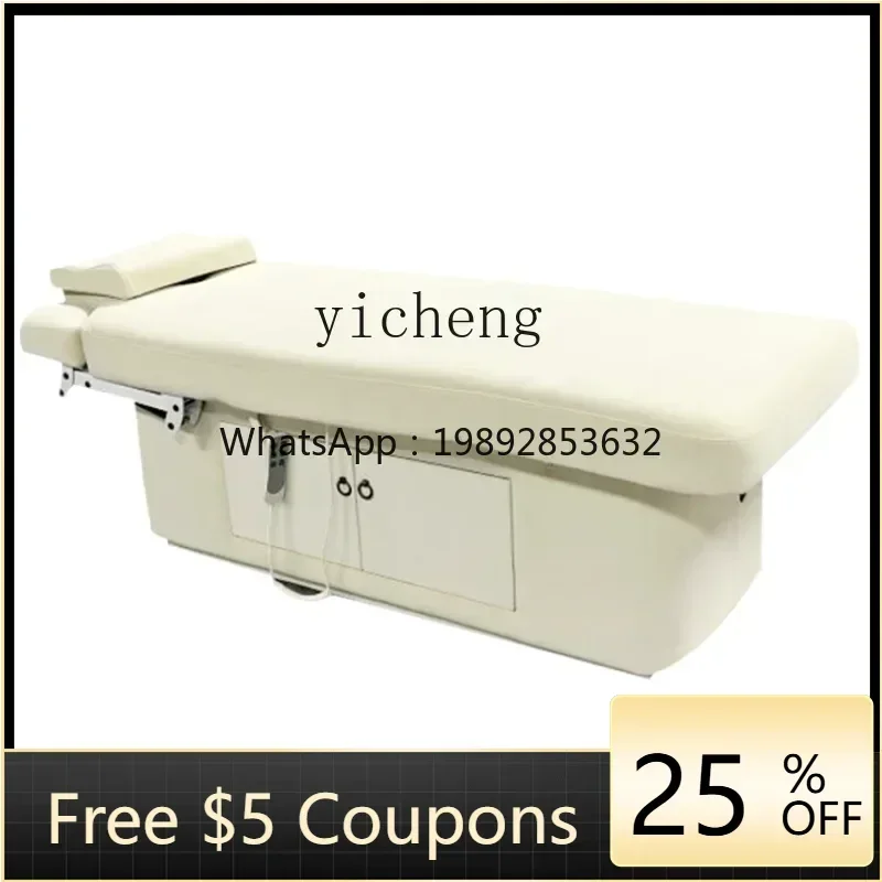 Electric Lift Beauty Care Bed Special Heating Knee Bending Latex Tattoo Embroidery for Beauty Salon Physiotherapy Bed