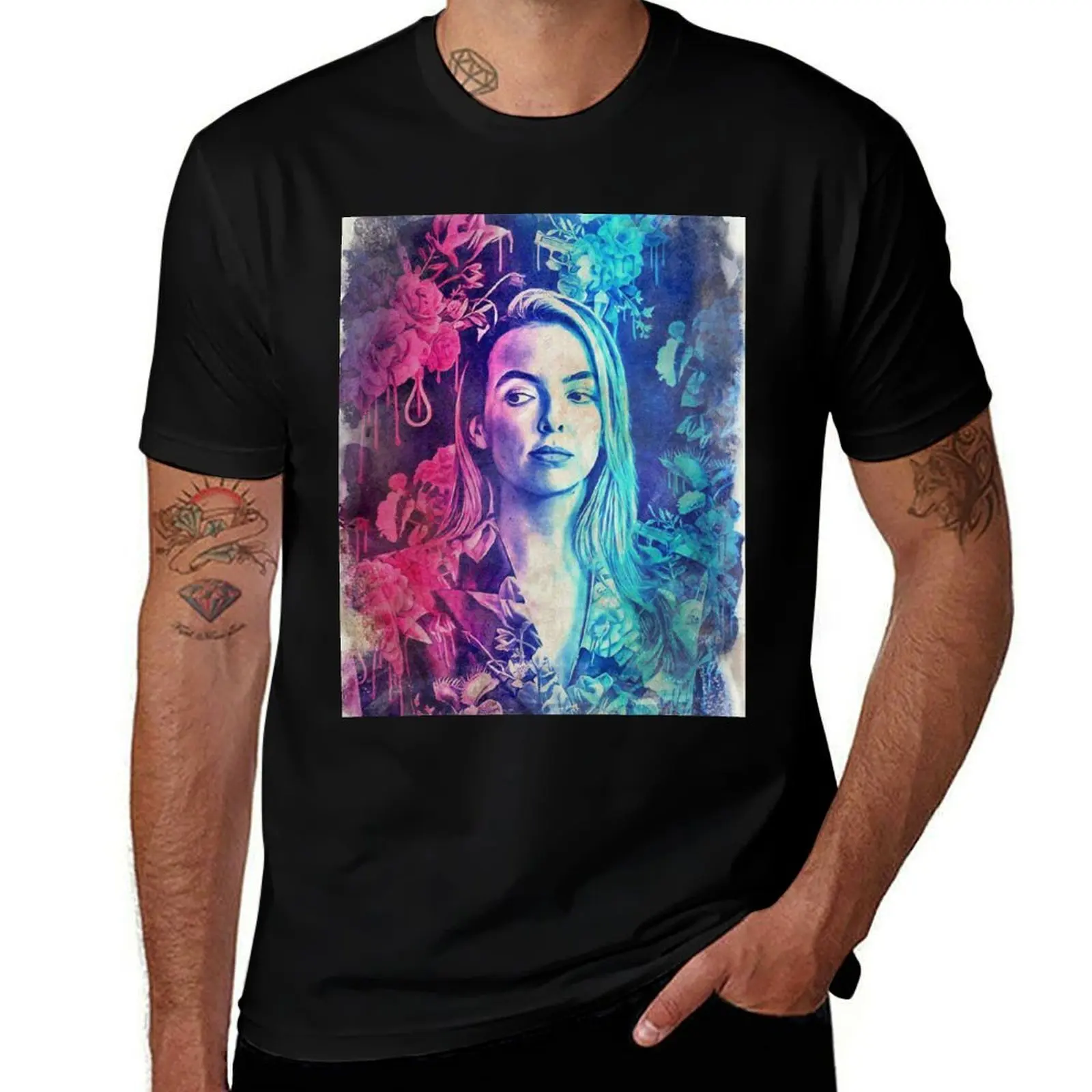 Killing Eve - Villanelle Watercolor T-Shirt Summer Holiday Casual Tee T-Shirt