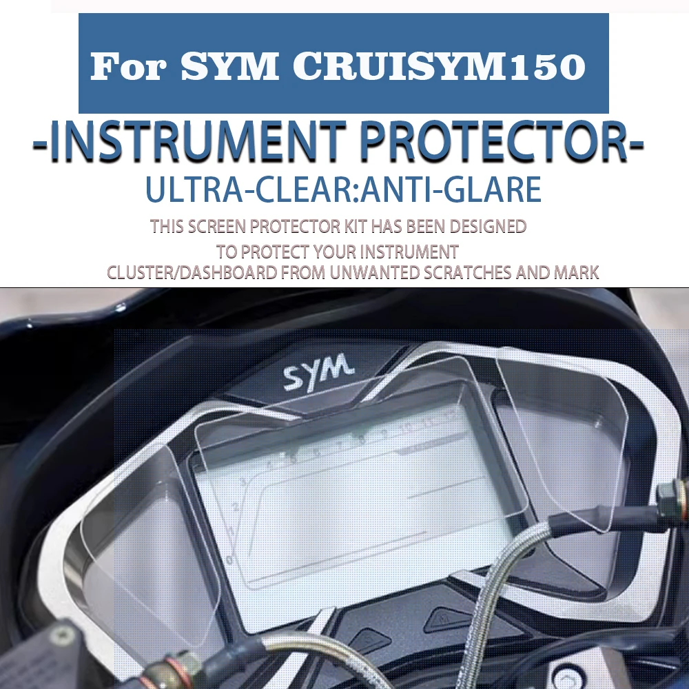 For SYM CRUISYM150 CRUISYM 150 Motorcycle Cluster Scratch Protection Film Screen Protector