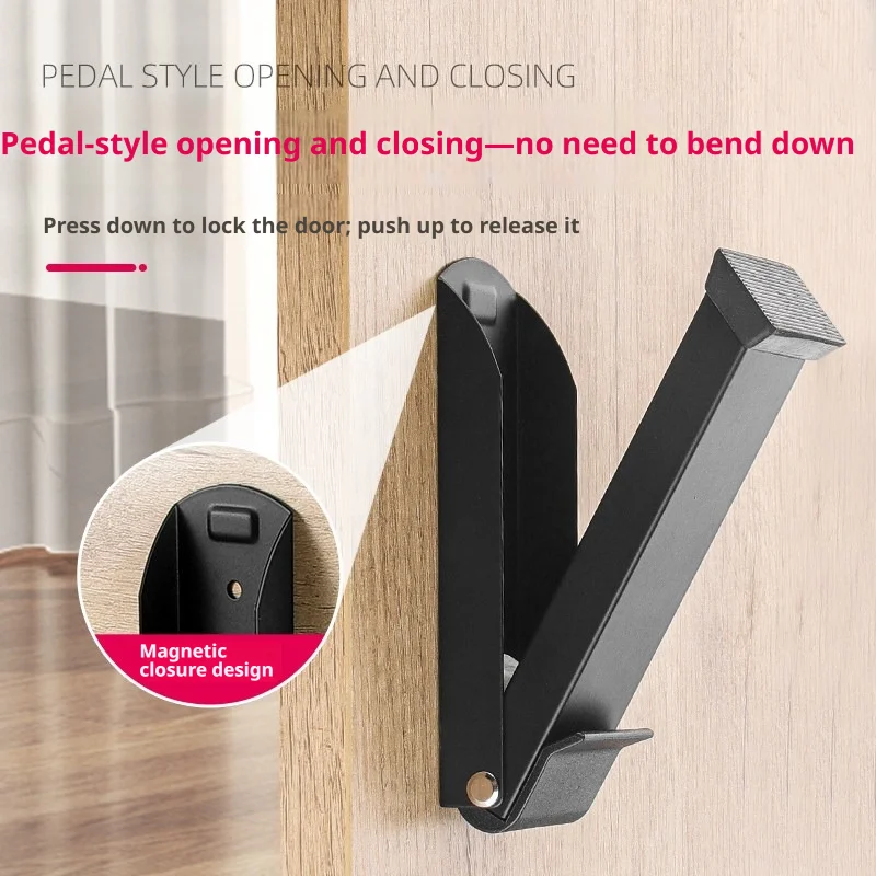No‑Drill Renter‑Friendly Door Wedge Stopper, Windproof Anti‑Collision Buffer Practical Household Door Stop Block