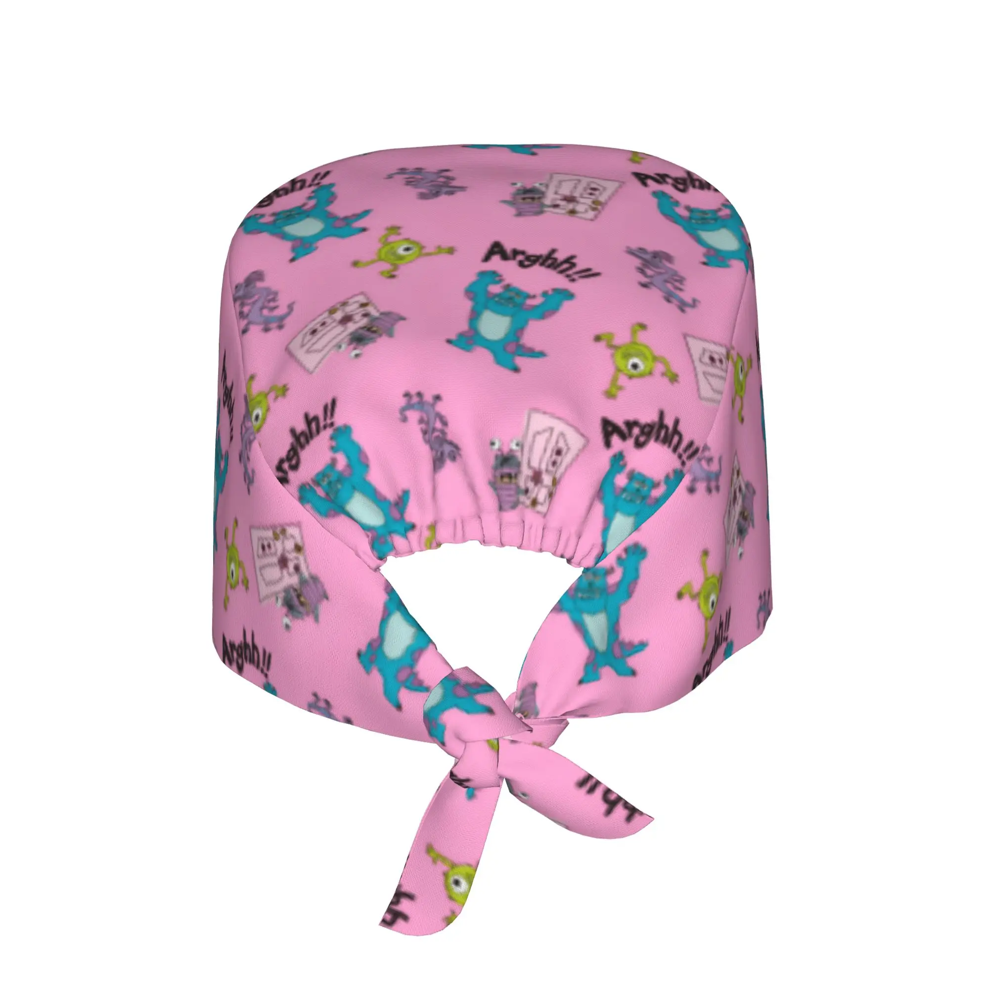 Monsters Anime Universitye Breathable Nursing Work Cap Surgical Scrub Caps Unisex Nurse Medical Cap Cartoon Work Scrubs Hat