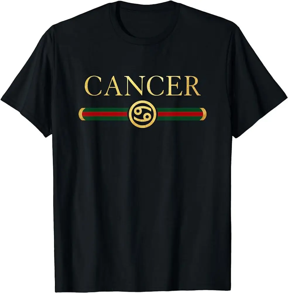 Cancer Zodiac June July Birthday Graphic Art Astrology T-Shirt For Men Clothing Women Short Sleeve Tees High Quality 100%Cotton