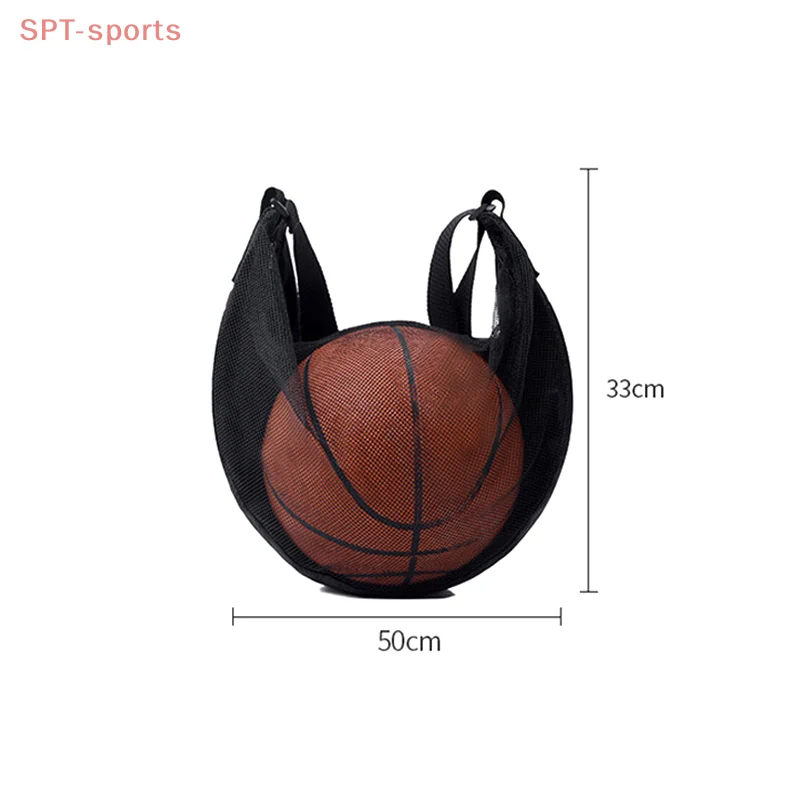 Регулируемая сумка для одиночного мяча, сетчатая сумка на плечо, портативная сумка для хранения баскетбола, сумка для хранения мячей для спорта на открытом воздухе, футбола, волейбола