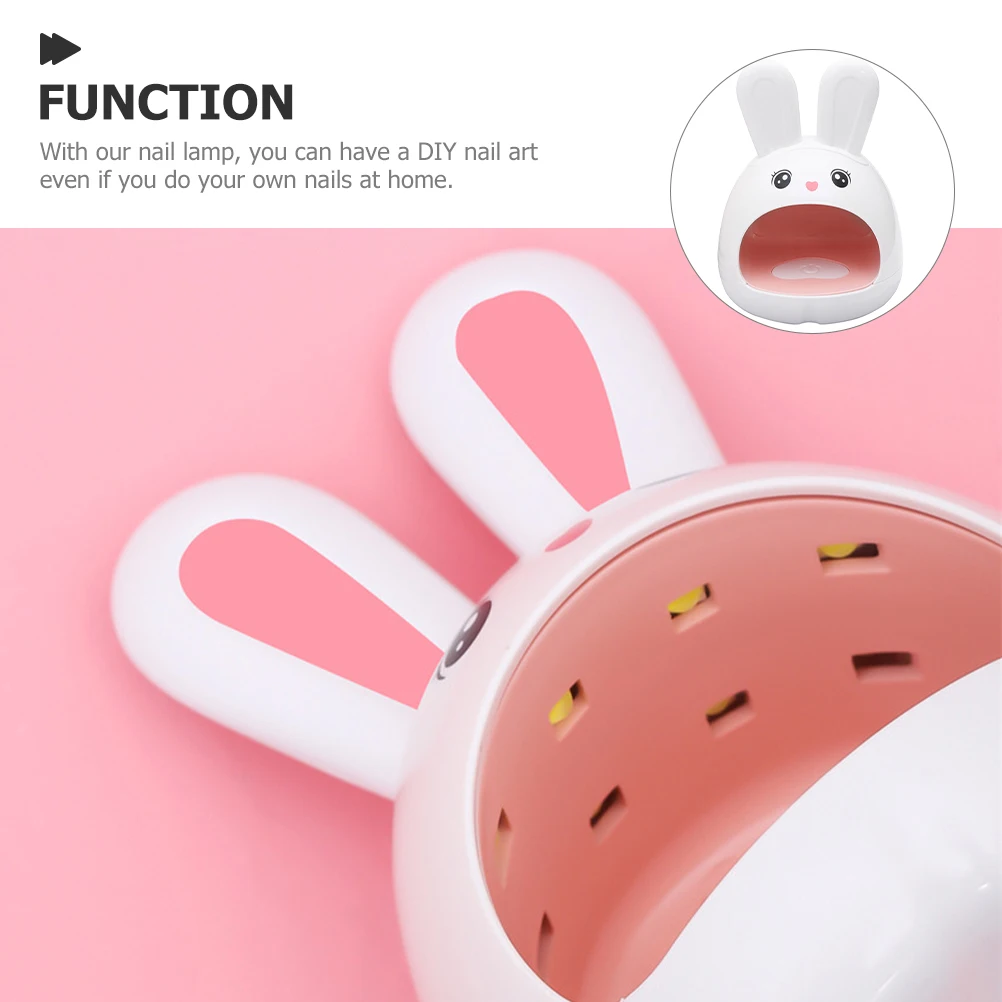 أرنب صغير LED مصباح للأظافر هلام التجفيف السريع الأشعة فوق البنفسجية ضوء مسمار الفن مانيكير علاج أداة مجفف سريع آمن مادة ABS